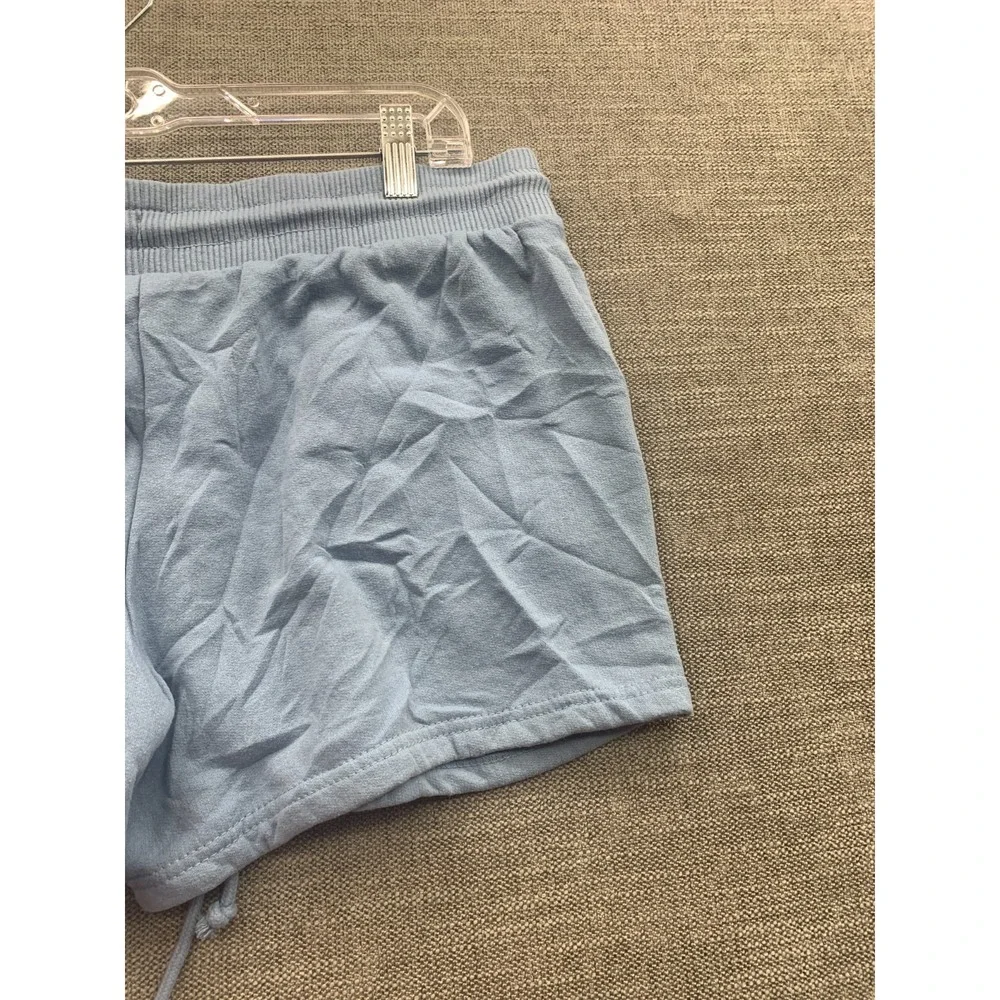 Disney Lilo & Stitch Lounge Shorts Girls M8/10 Blue Fleece Lined Embroidered